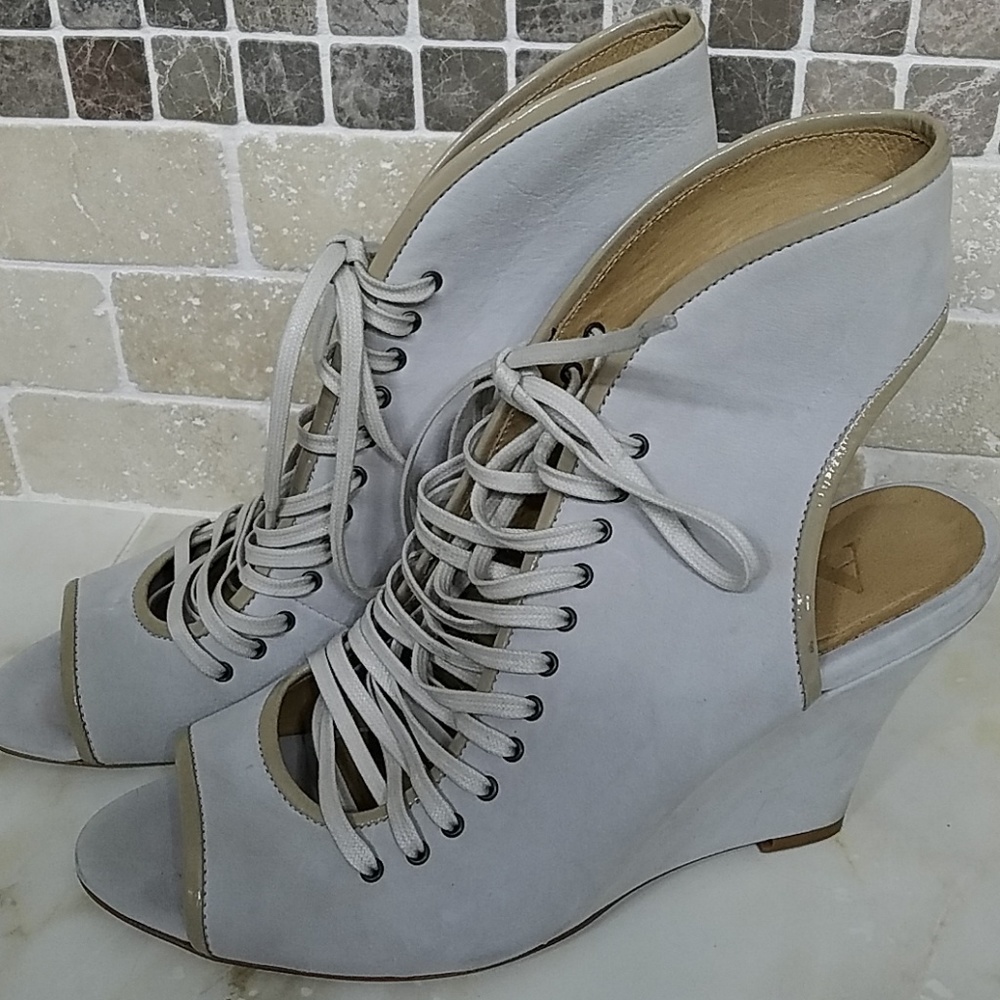 Acne Wedge Lace Up Heels